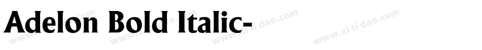 Adelon Bold Italic字体转换